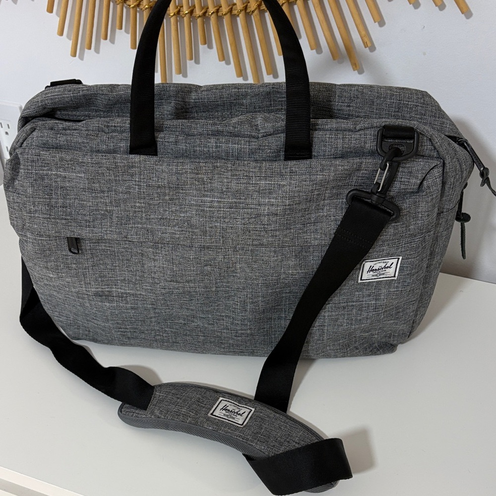 Herschel Supply Company Black and Gray Messenger Bag